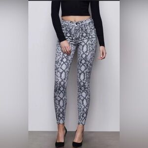 Good American, Good Waist Snake Print Denim, Size 26/2